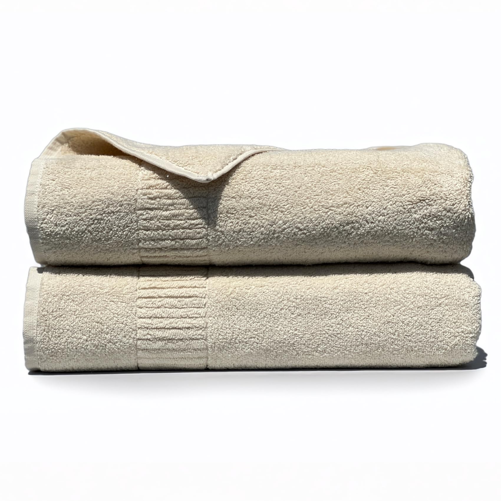 IKEUCHI ORGANIC Bath Towel 28 x 53 Oeko-Tex Class1 Certified, Pack of 2,ORGANIC330 (Ivory)