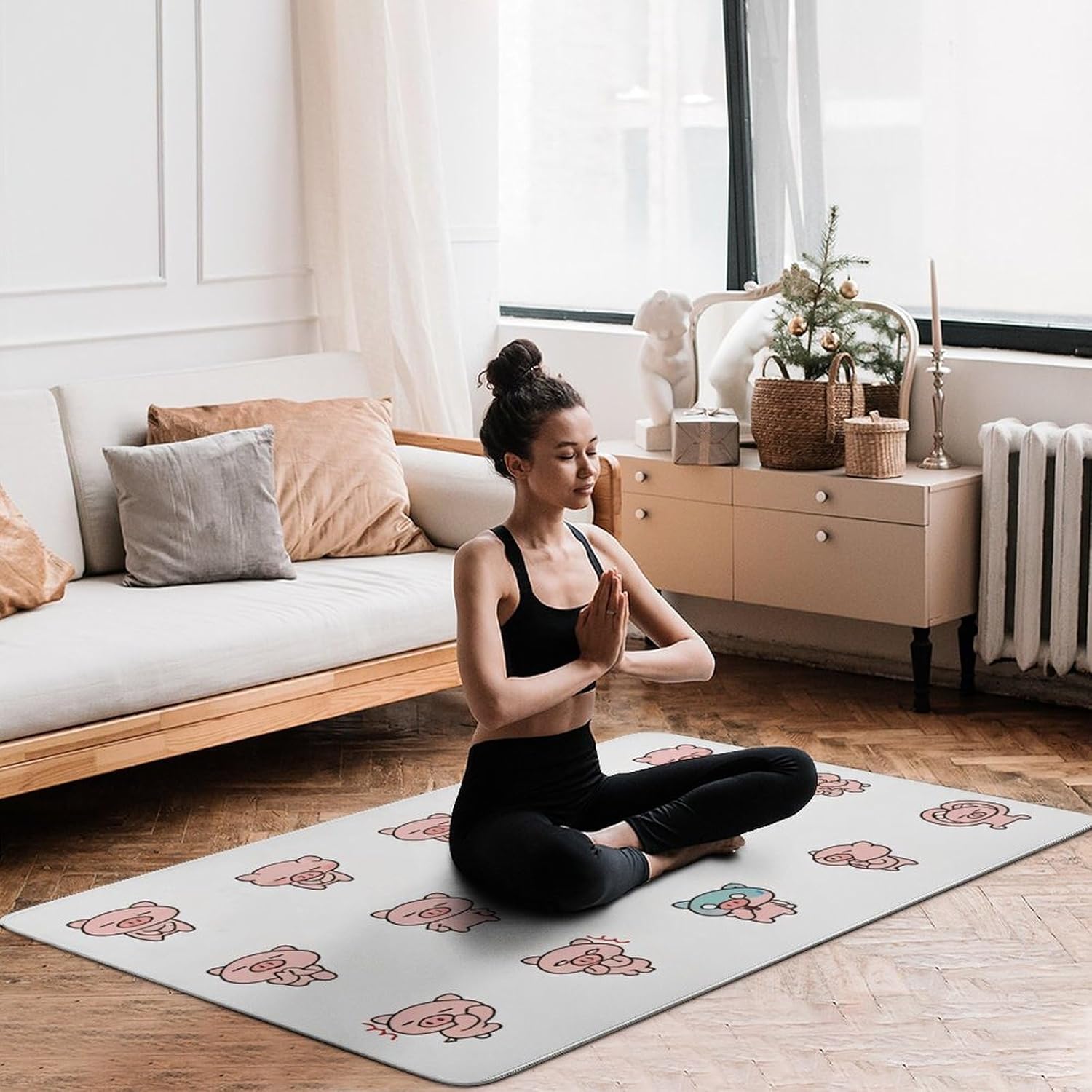 カーペット ぶたた じゅうたん 絨毯 150cm&times;100cm ラグ リビングマット おしゃれ 滑り止め付き オールシーズン リビング