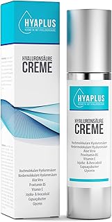 Hyaluron Creme hochdosiert - Anti Aging Gesichtscreme mit Hyaluronsäure, Aloe Vera, Panthenol, Vitamin E, Pflanzenöle, Gly...