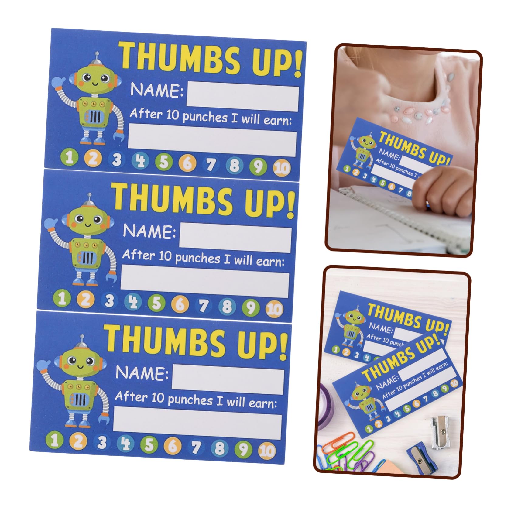 SEWACC 1000piezas Tarjetas Perforadas De Recompensa Para Pack De Tarjetas Motivacionales Para Educación y Comportamiento El Aula Para Estudiantes y Profesores