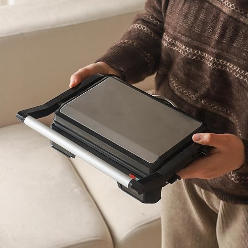 Miniatura 3 de UVFAST Small Panini Press Grill Sandwich Maker, Electric Panini Sandwich Maker Grill,Open 180 Degrees for Grill Indoor,Perfect for Grilling