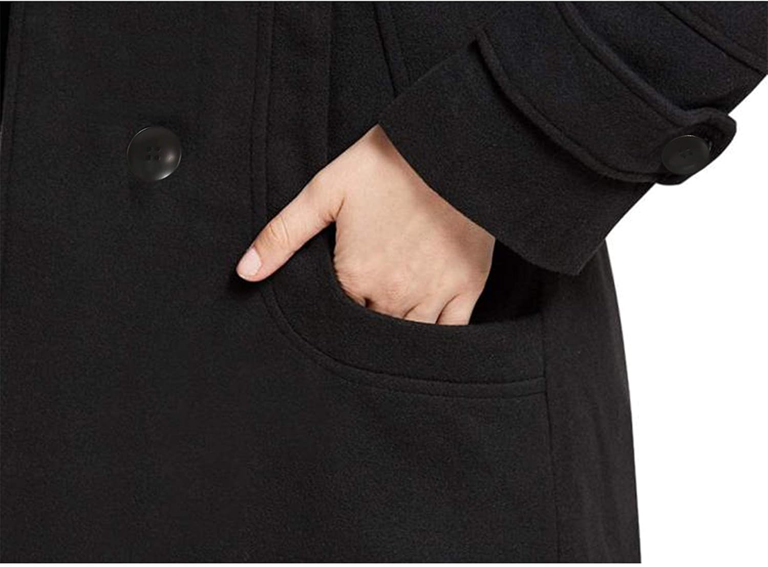 Tanming Women's Warm Double Breasted Wool Pea Coat Trench Coat Jacket with Hood : Clothing, Shoes & Jewelry
