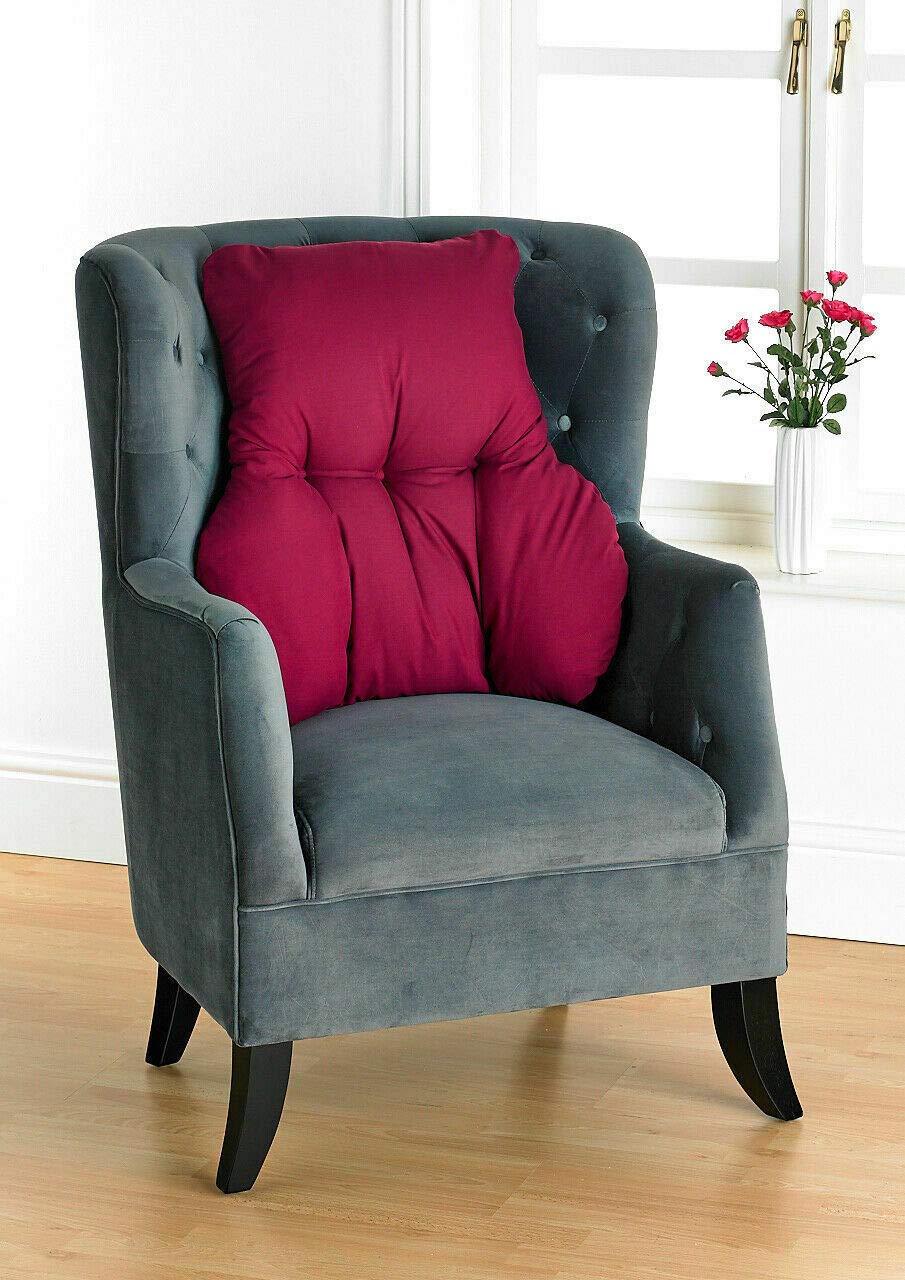 Cómodo cojín lumbar y respaldo para sofá/silla (vino)