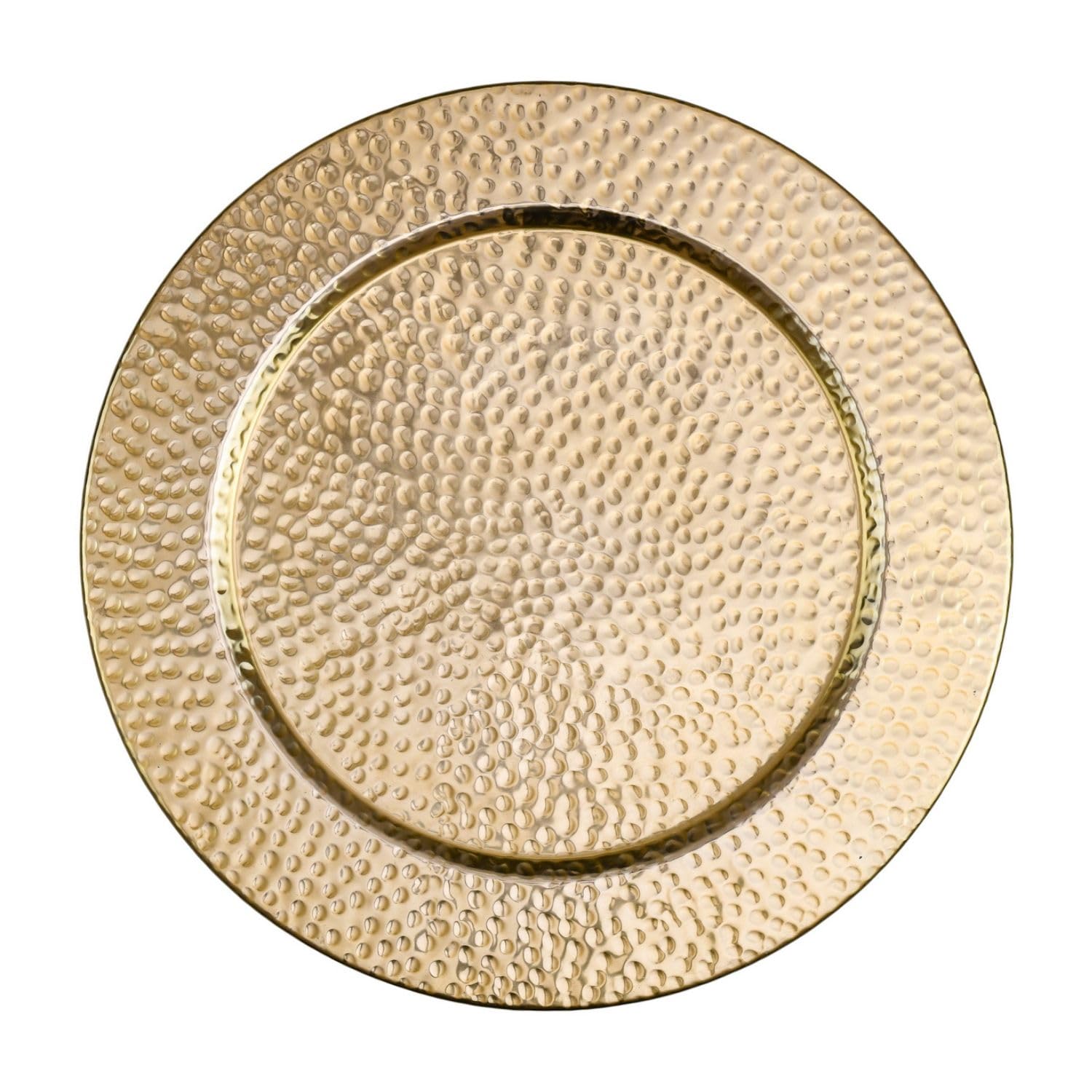 Design-Serviertablett Nizza handgefertigt aus Aluminium in Gold 50 cm