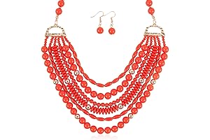 Multi Beaded Bubble Statement Necklace