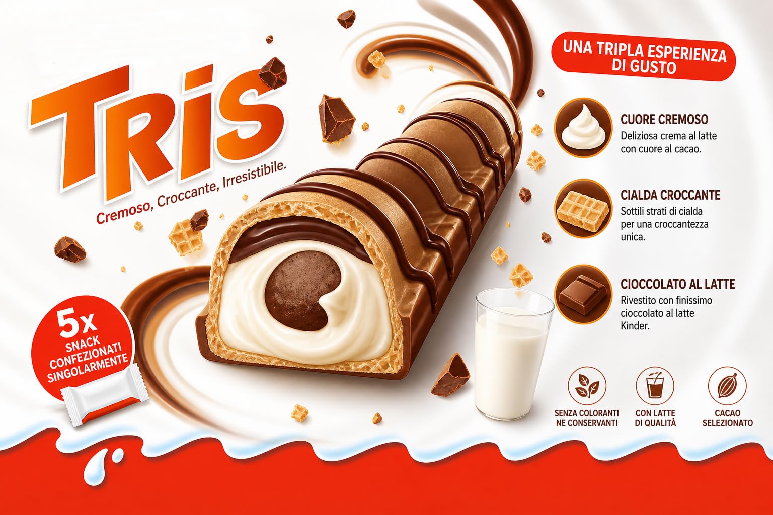Box Assortita LIMITED EDITION per kinder con 4 Pezzi: Tris 100g, SchokoBons Crispy 67,2g, Duo 150g e Crispy 170g - Snack Dolci al Cioccolato Idea Regalo