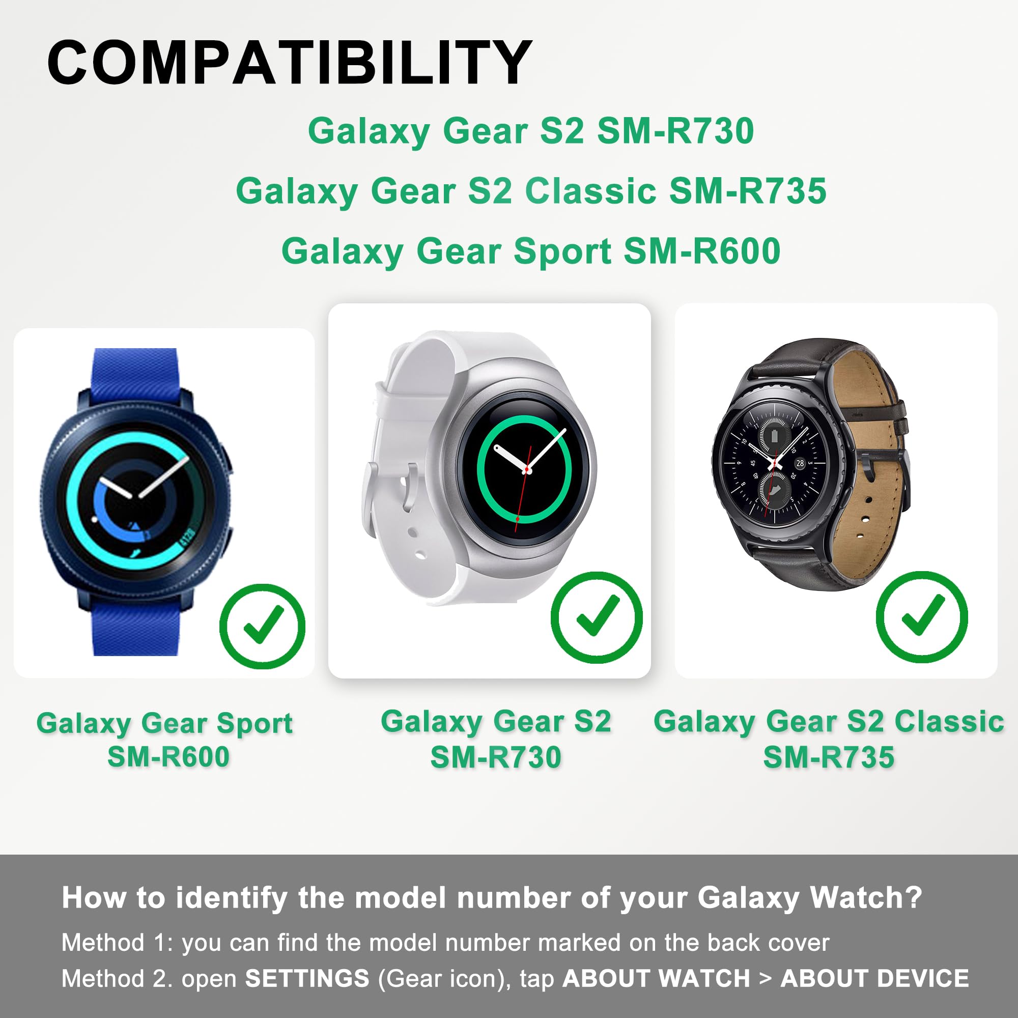 MAXSHARKS for Galaxy Gear S2 SM-R730 & Gear S2 Classic SM-R735 & Gear Sport SM-R600 Battery Replacement EB-BR730ABE Battery with Repair Tools and Installation Instructions