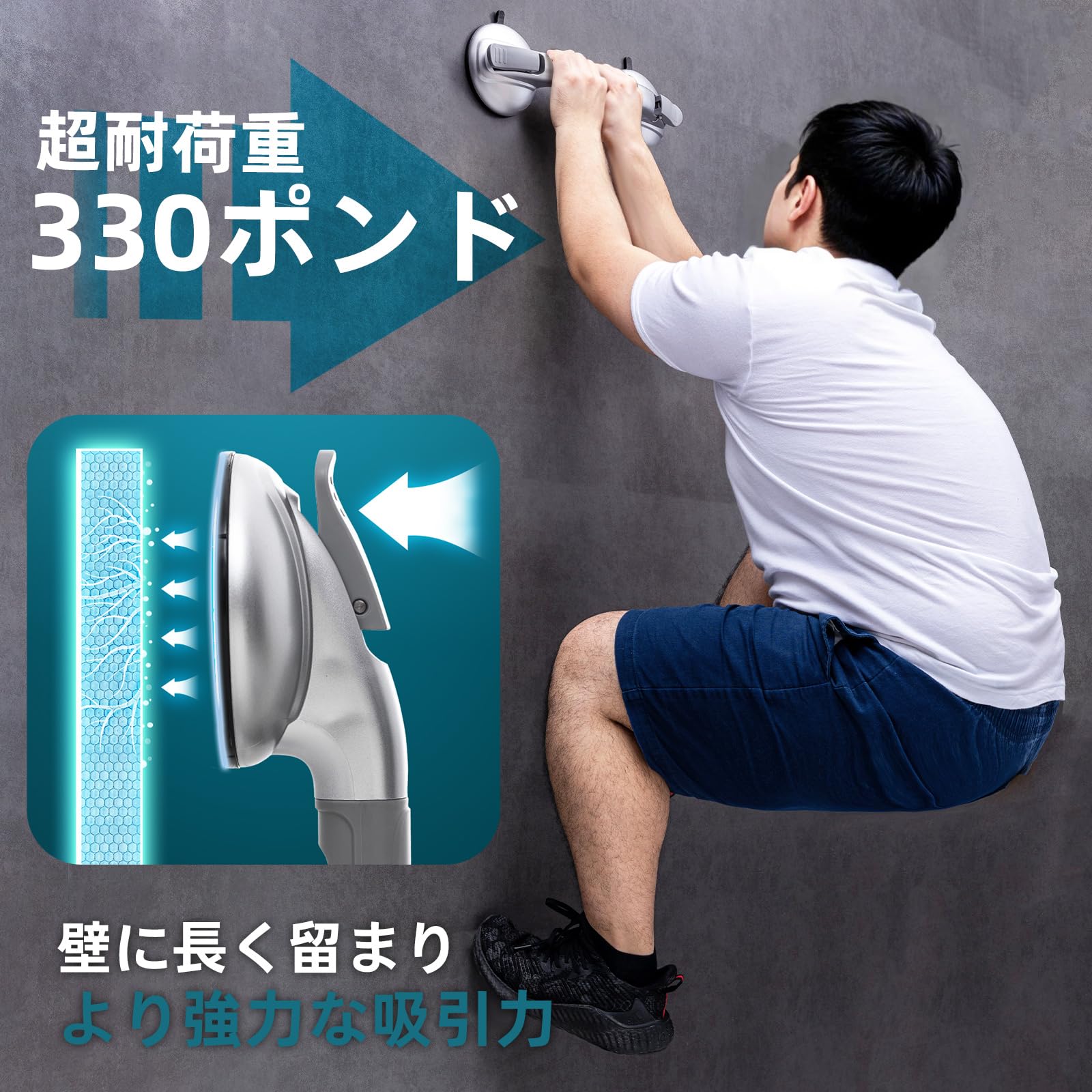 Amazon.co.jp: TAILI 浴槽手すり 風呂 大型吸盤強力 介護 吸盤シャワー