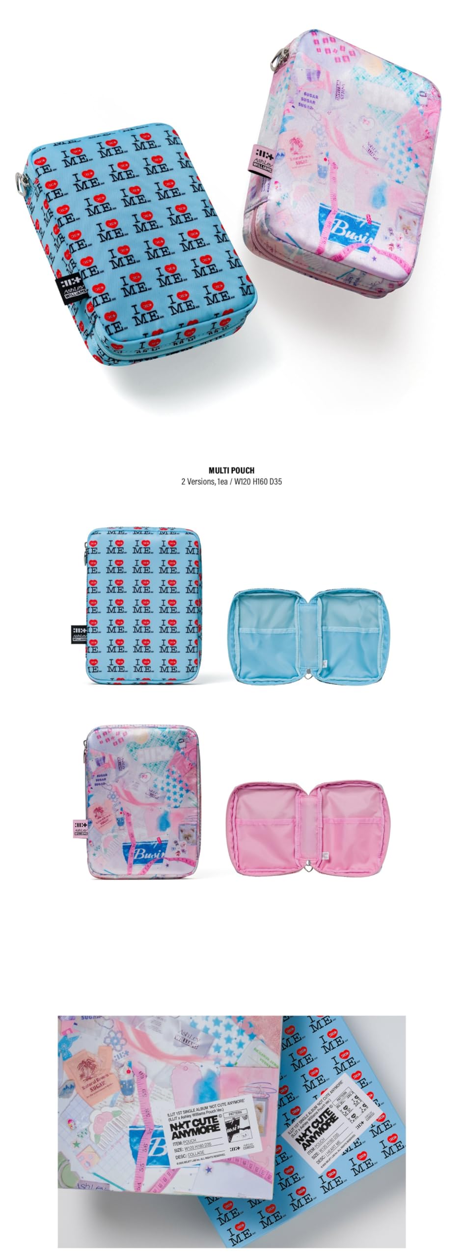 ILLIT NOT CUTE ANYMORE Pouch Ver. アルバム NOT CUTE ANYMORE [ILLIT x Ashley Williams Pouch Ver.][CD] - ILLIT