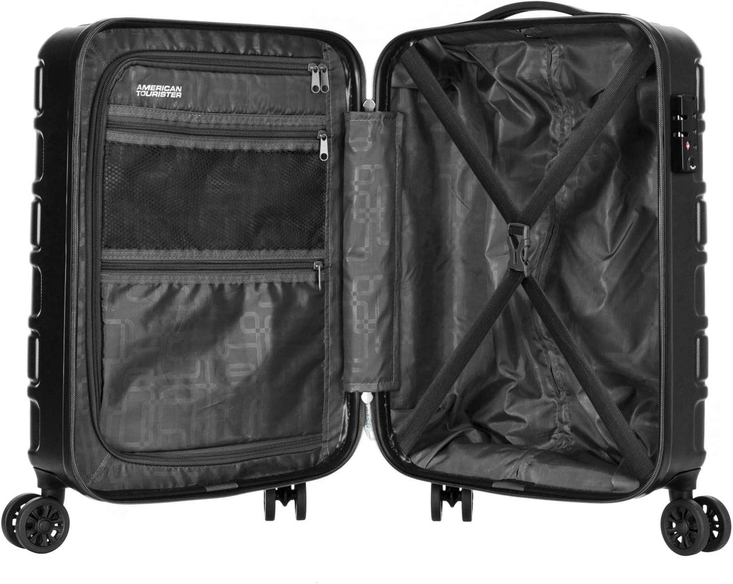 American Tourister Bricklane Hard Cabin Luggage Trolley Bag , Jet black , 68cm Buy Online at