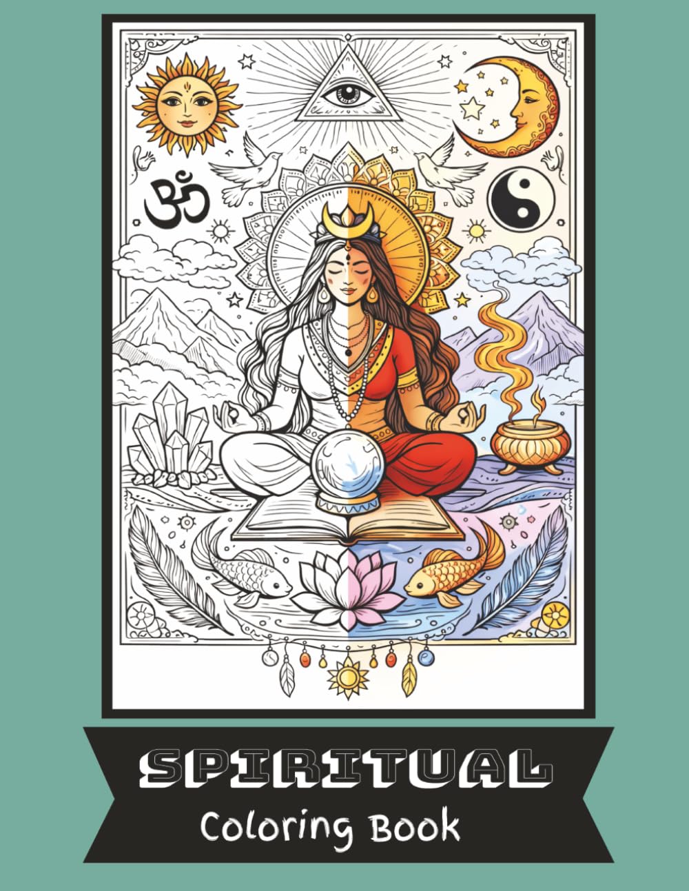 Spiritual Coloring Book: Sacred Art & Relaxing Designs to Calm the Mind and Nourish the Soul