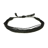 Vista 186 de Colorful Bracelet for Men and Women with Hematite Stones: Handmade Designer Adjustable Multistrand String Knotted Macrame Friendship Bracelet