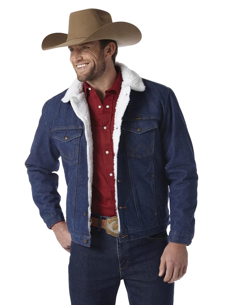 Wrangler Men's Style Cowboy Cut Western Lined Jacket, Denim