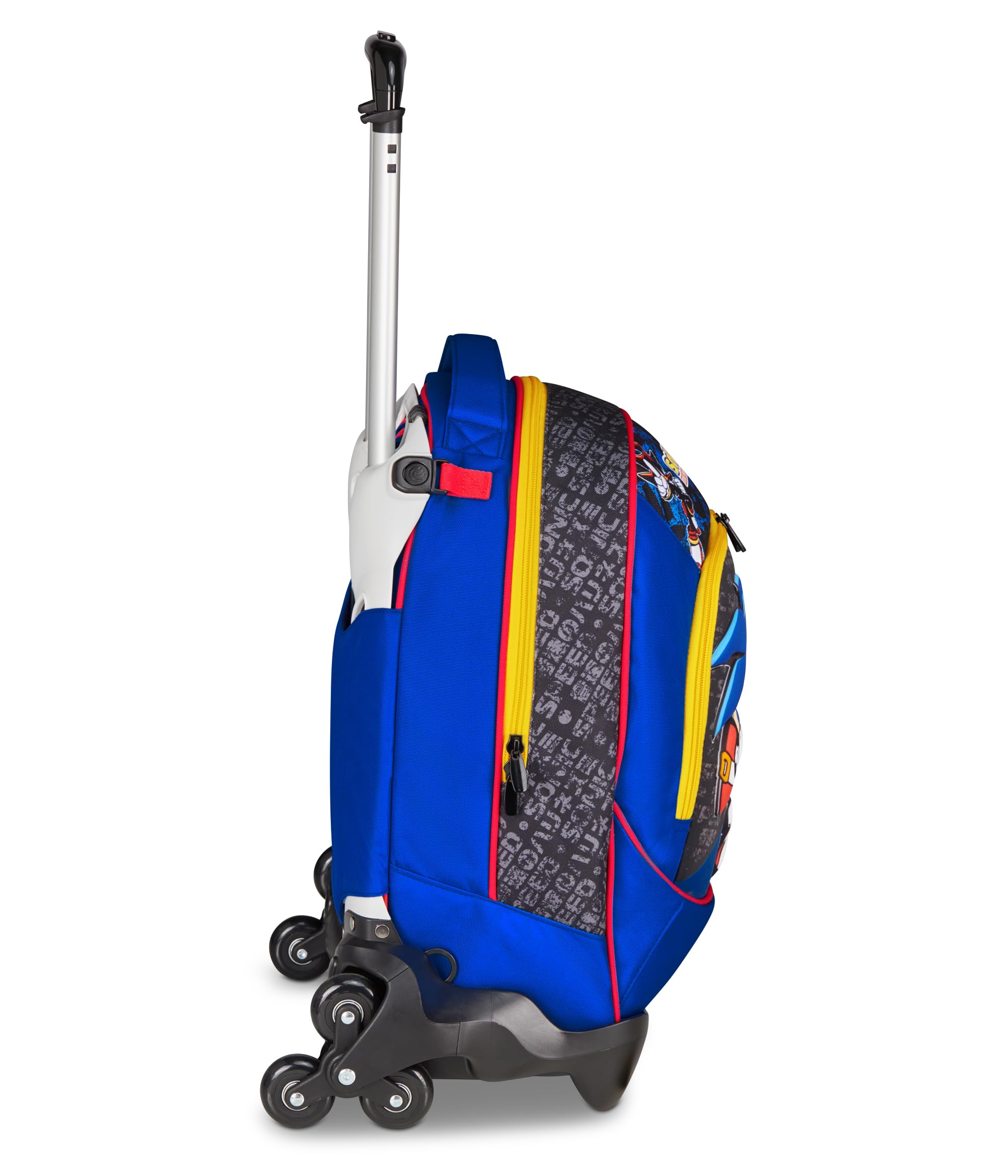 Seven Trolley Jack Scuola Sonic, Blu, 36 L, 3 Ruote, Doppio Scomparto, Crossover System, Doppio Utilizzo, Uso Zaino, Tasca portaborraccia, Scuola elementare e media, Bambini e ragazzi, Viaggi