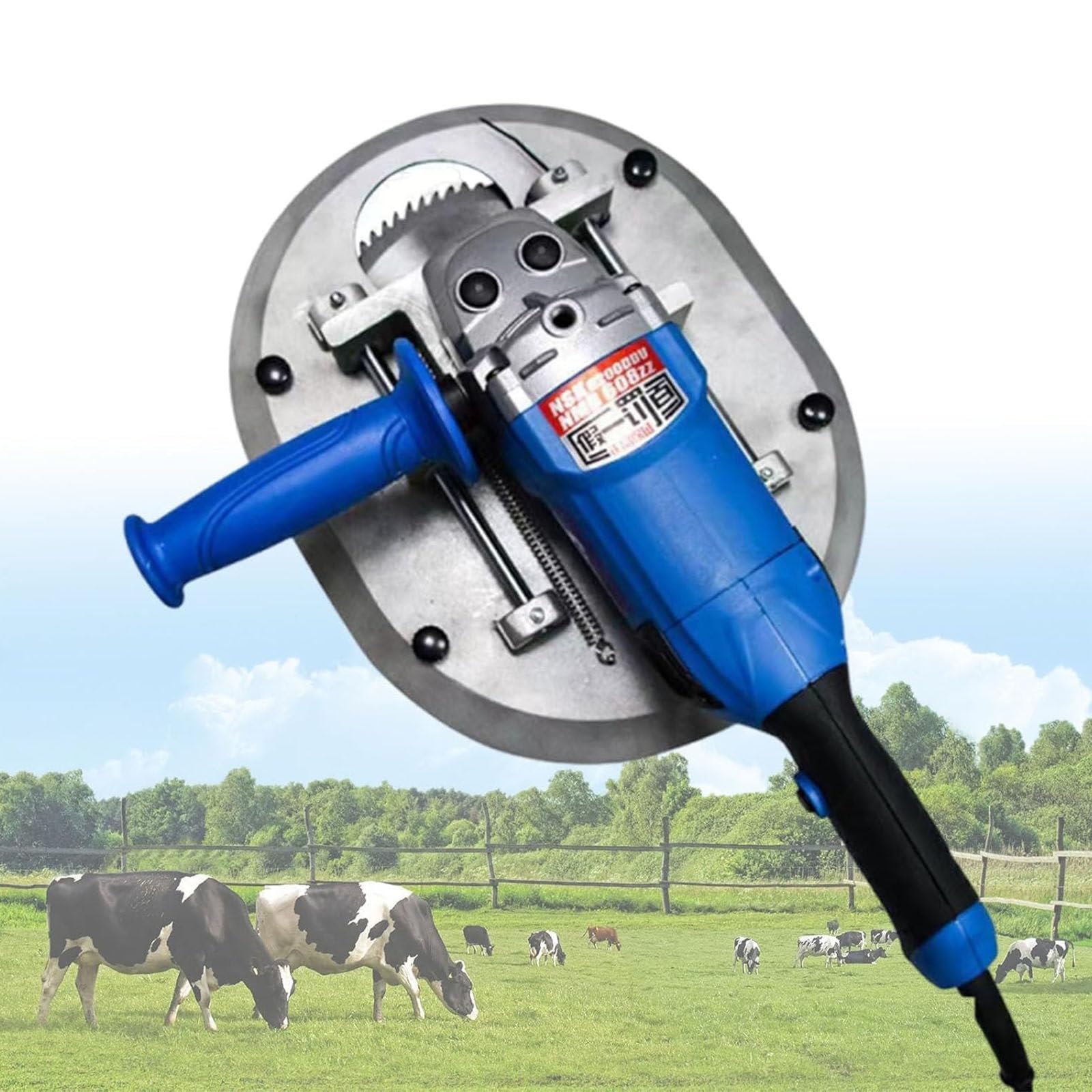 PixCy Electric Cattle Dehorner 1900w with High-Speed Steel Blade, Professional Adult Cow & Large Horn Cutting Machine, 3.35” Horn Hole, Dehorning Tool for Bull Horn Remover, Fast Precise Cutting