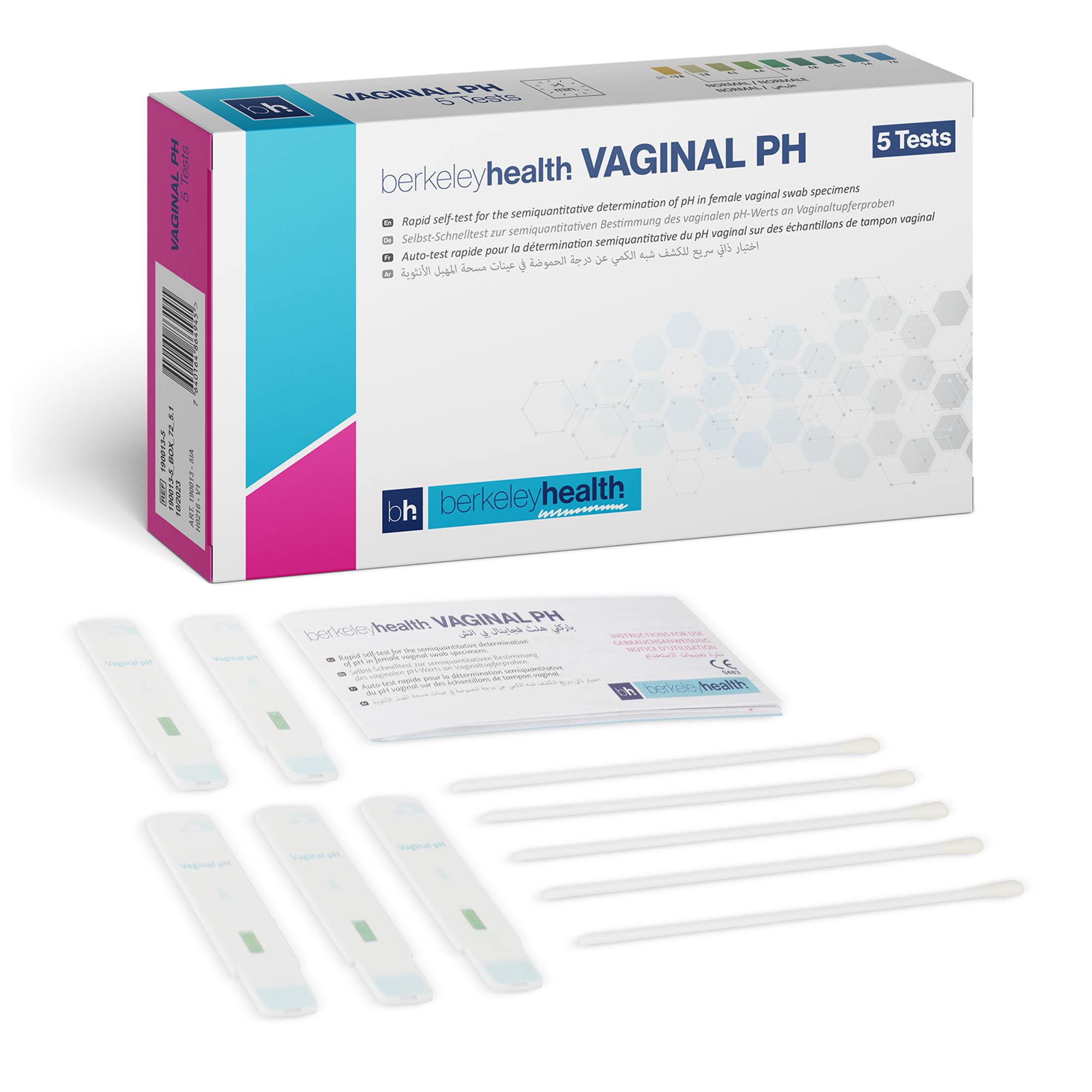 (Easy Check) Vaginal pH Self Test Kit - Intimate Health Awareness, Easy Home Use, Clear Results in Under a Minute - 5 Tests