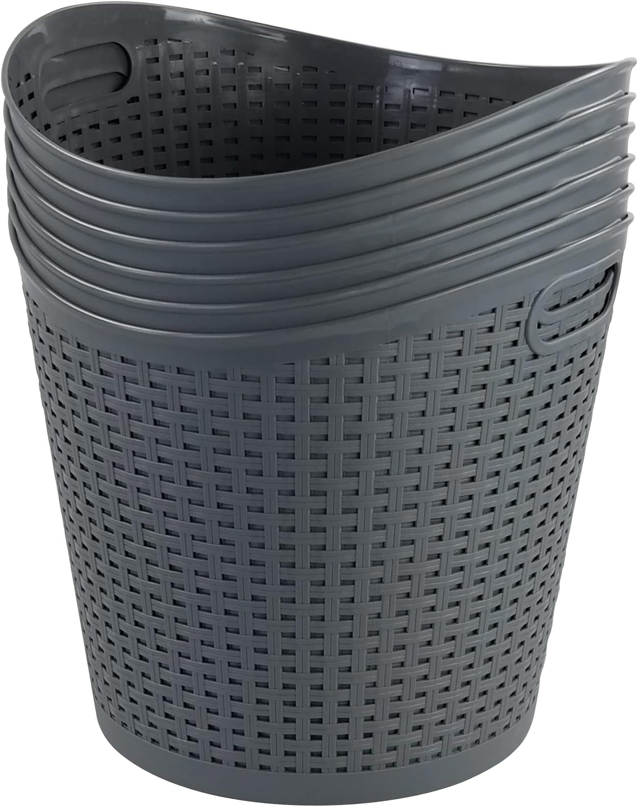 Yesdate 6Pack 30 L Plastic Laundry Hamper, Large Plastic