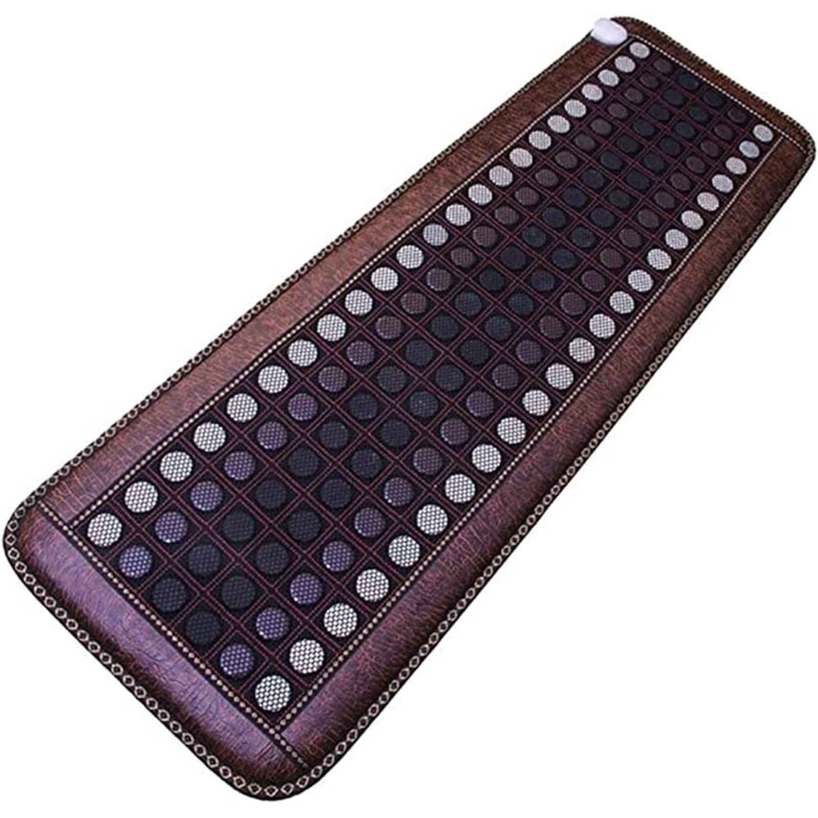 Heating Pad for Full Body, Adjustable Temp Jade Amethyst Heat Stone Mat, Heating Therapy Overheat Protection, 138 Jade Stones Physiotherapy Bed Germanium Heated