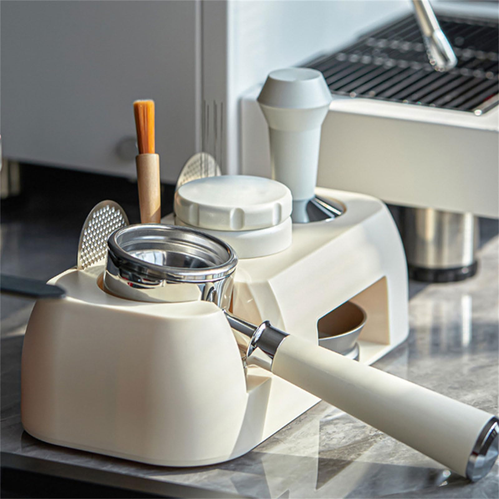 Soporte para filtro de café, accesorio para máquina de café espresso para encimera de amantes
