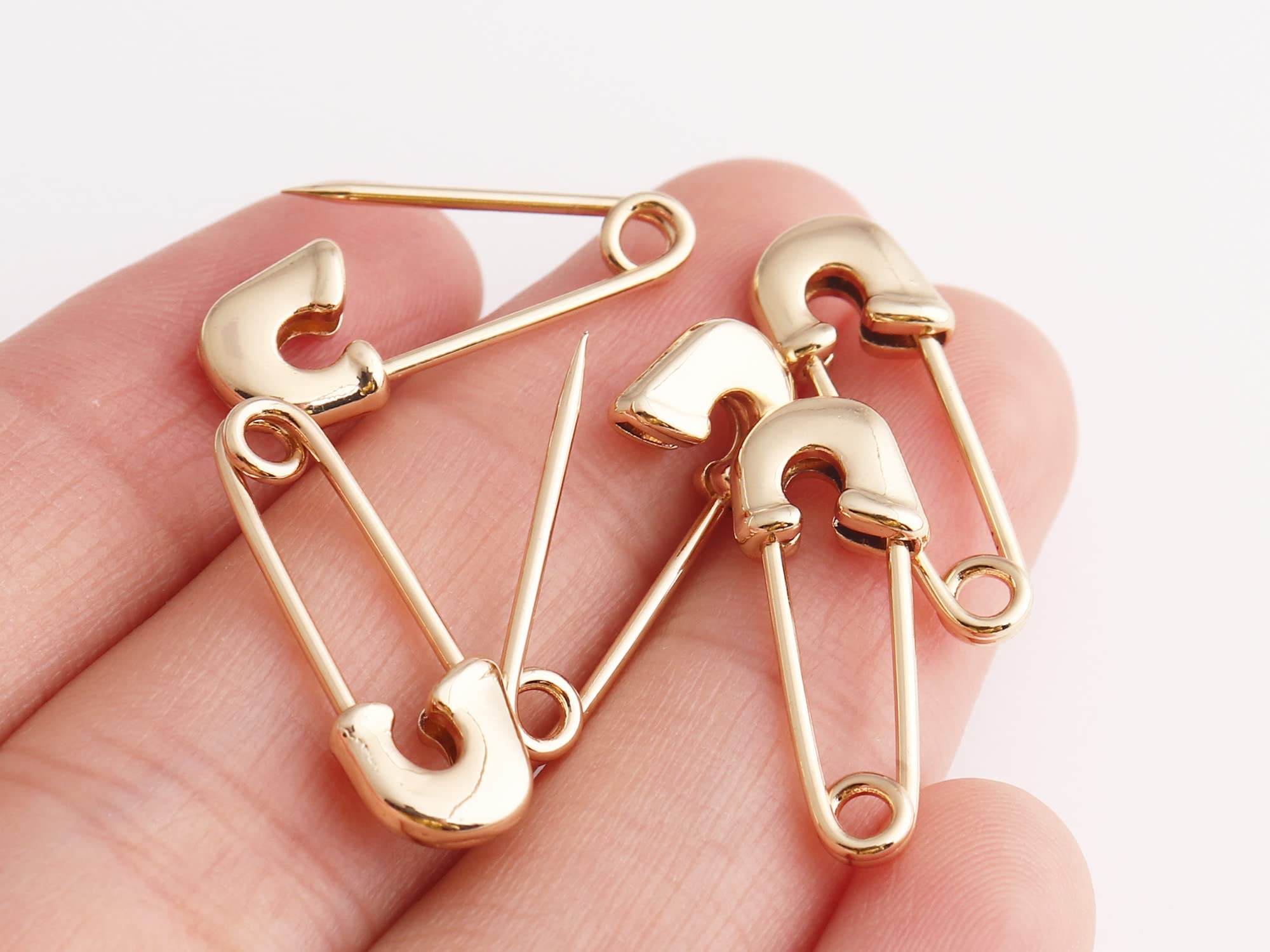 Sicherheitsnadeln, 20/50 Stück 21 mm hellgoldene Sicherheitsnadeln, Mini-Kupfer-Schalnadeln, Broschennadeln, Strick-Kreuznadeln for Nähen