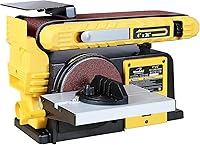 Woodskil 4x36 Belt & 6in Disc Sander Combo - 3/4HP Motor, 3590 RPM, Adjustable 0-90° Belt & Table, Easy Swap for Woodworking