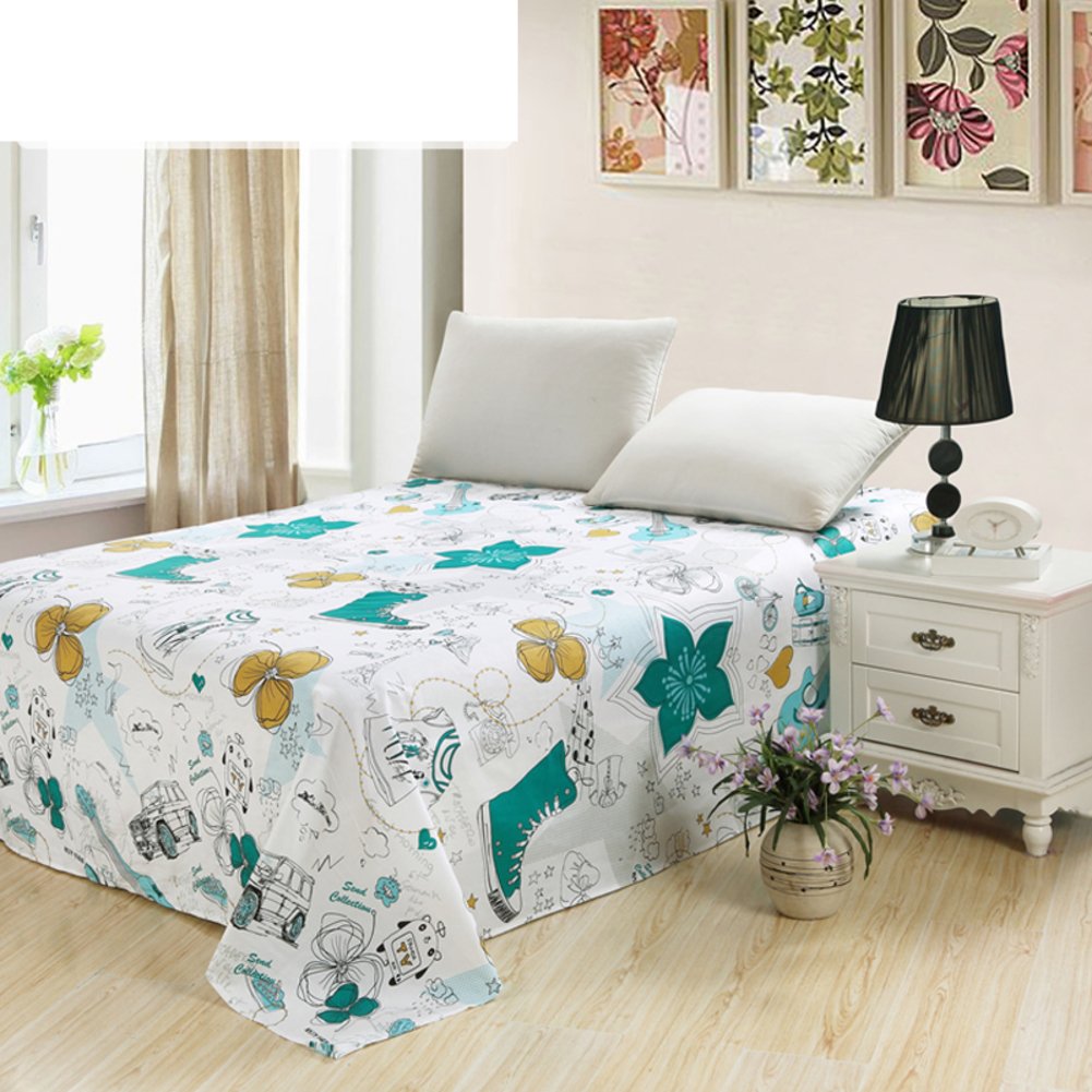 Feuilles de coton en sergé double 200x230cm anti-bouloche et durable