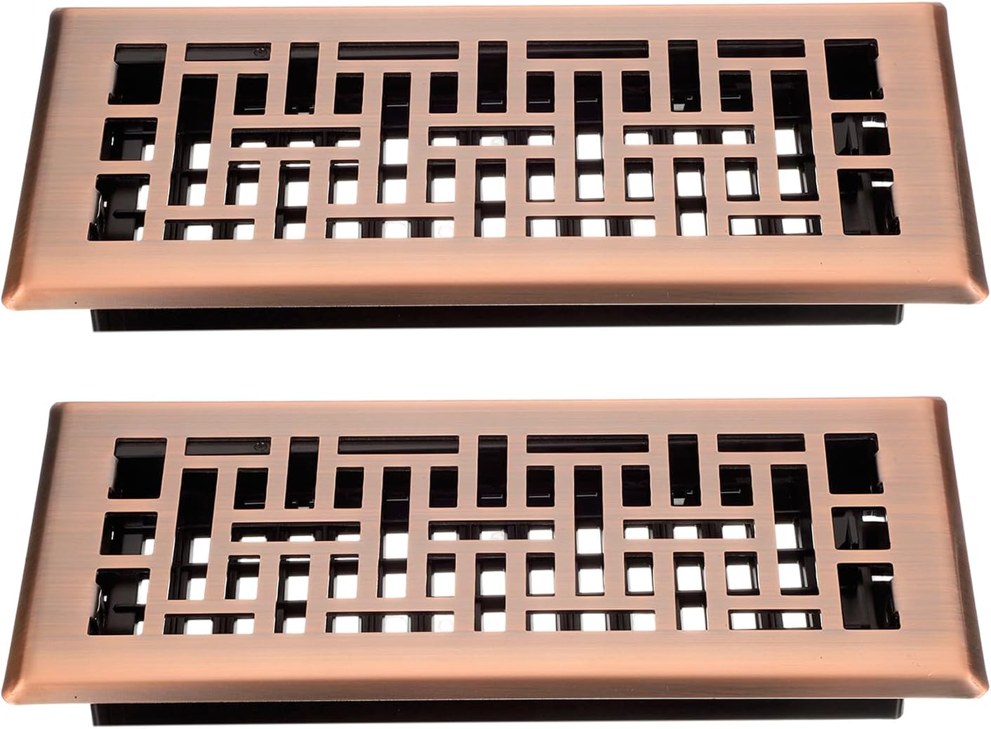 uxcell 2Pcs 4" x 10" Floor Register, Heavy Duty Carbon Steel Adjustable Floor Vents Decorative Air Vent Covers for Home Bedroom Kitchen, Oil Rubbed Bronze