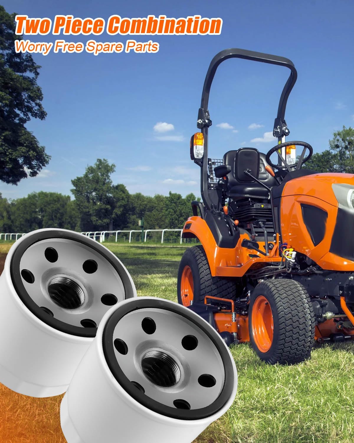 2Pcs Hydraulic Oil Filter Fit for Kubota L2501D L2501F L2501H M5400DT-N M5700DTN Replace HH3A0-82623 TC422-82620 3A431-82620 3A431-82623