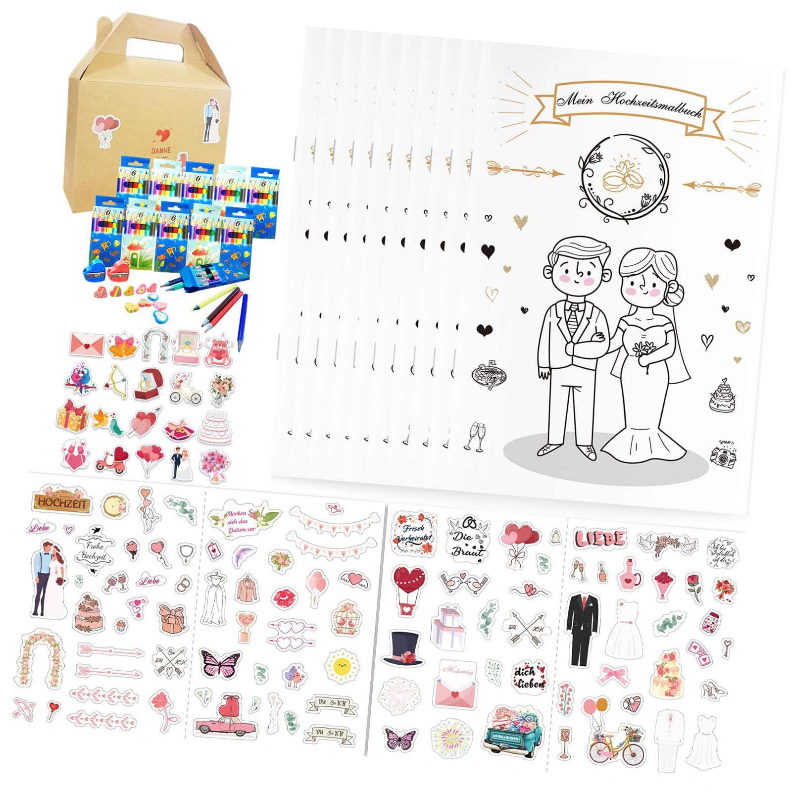 Artistic Coloring Book Set with Multiple Themes for Kids Adults Parties and Craft Activities Stress Relief Coloring