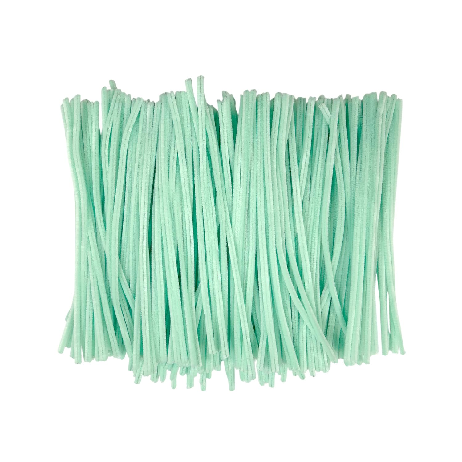 Pack of 250 Pastel Green Coloured Pipe Cleaners 30cm x 6mm Craft Chenille Stems — image 1
