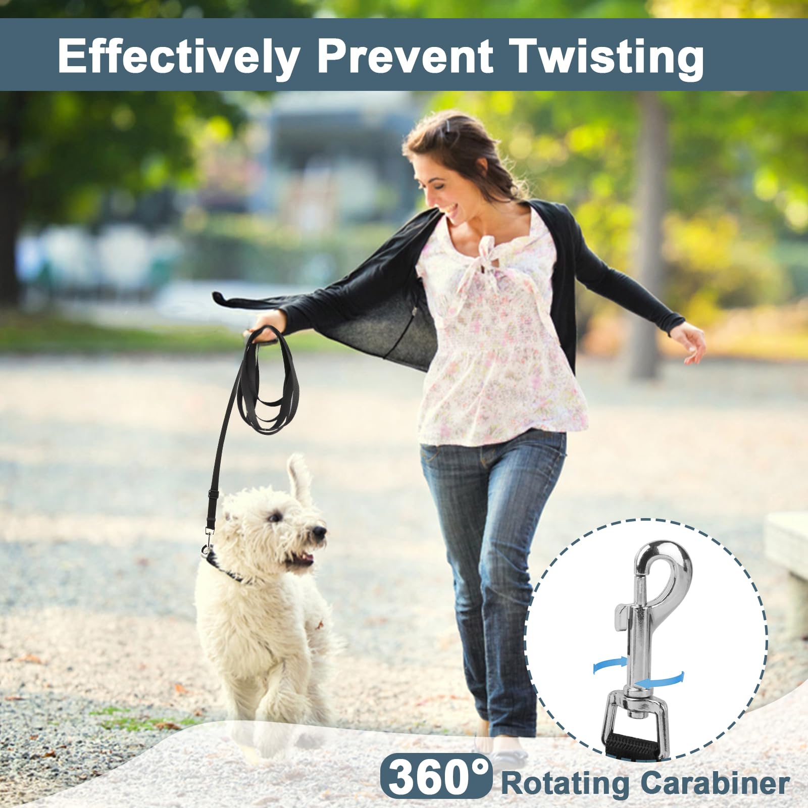 Guinzaglio Per Cani 10m VMUTGA - Corda Robusta, Moschettone Regolabile | Per Addestramento E Passeggiate - Foto 12