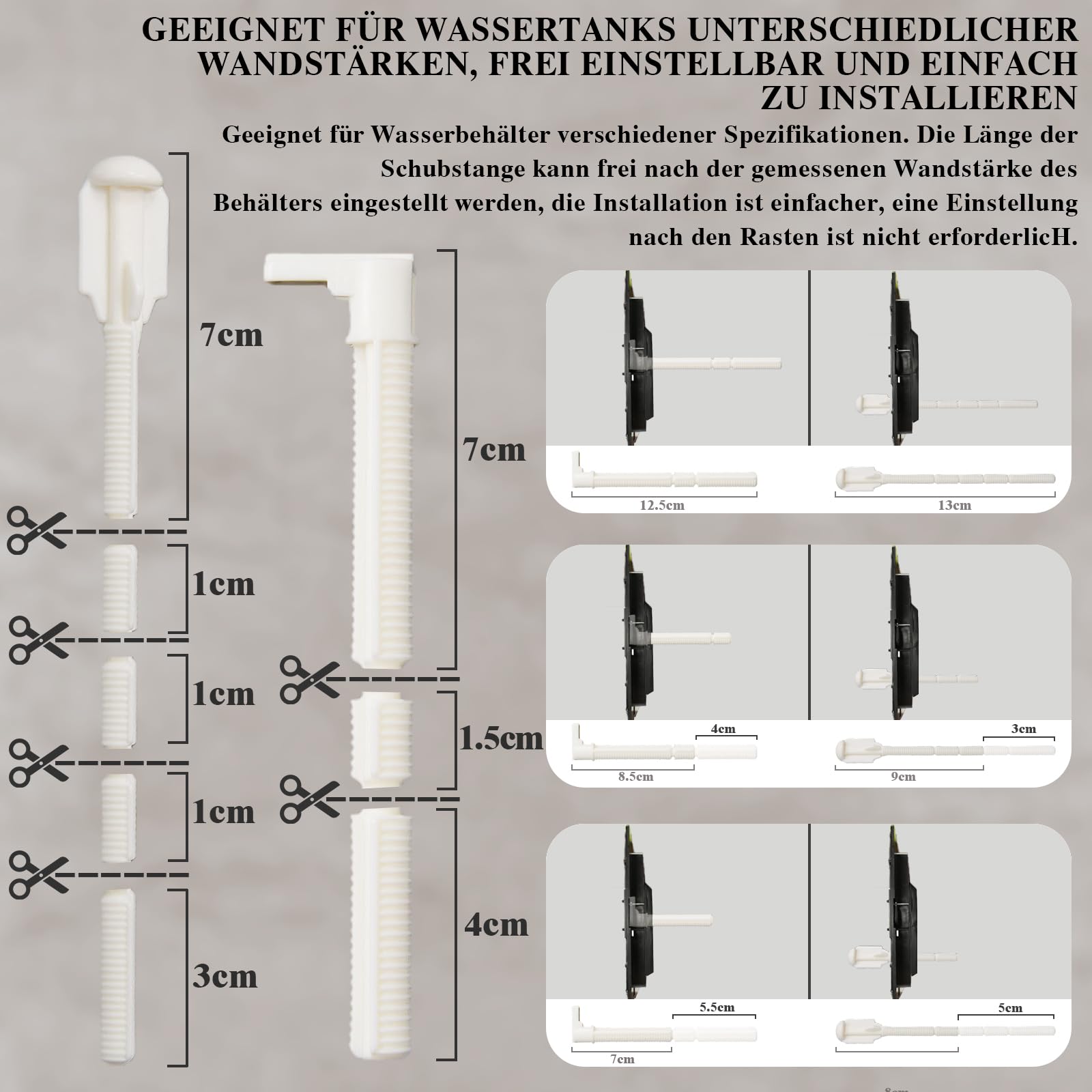 Drückerplatte WC Spülkasten, kompatibel mit Geberit Sigma 01/20/30, UP300 & UP320, Doppelspülung Betätigungsplatte 245 × 164 mm, mit Einbaurahmen (Gletscher Weiß)