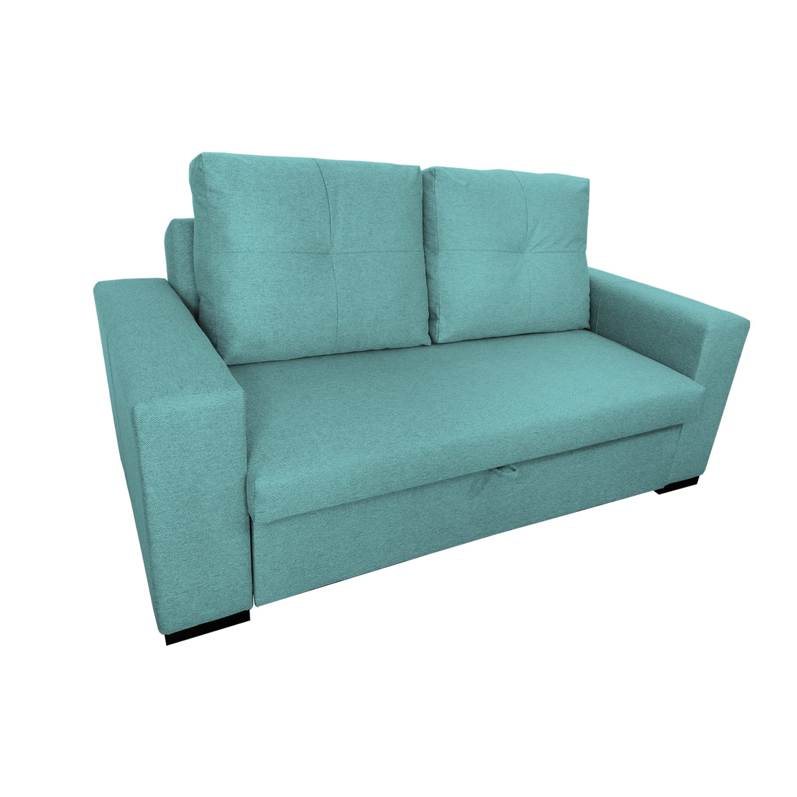 MUEBLIX.COM | Sofá Cama Cantabria | Sofá 2 Plazas | Sillón Cama | Sofa-Cama | Asientos Extraíbles | Sofá de Diseño | Color Turquesa