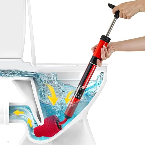 Toilet Plunger, High Pressure Air Drain Blaster, Unblock One Shot Plunger Drain Clog Remover, High Pressure Plunger for Bathroom, Floor Drain, Toilet, Sink, Kitchen Pipe Plumbing Tools