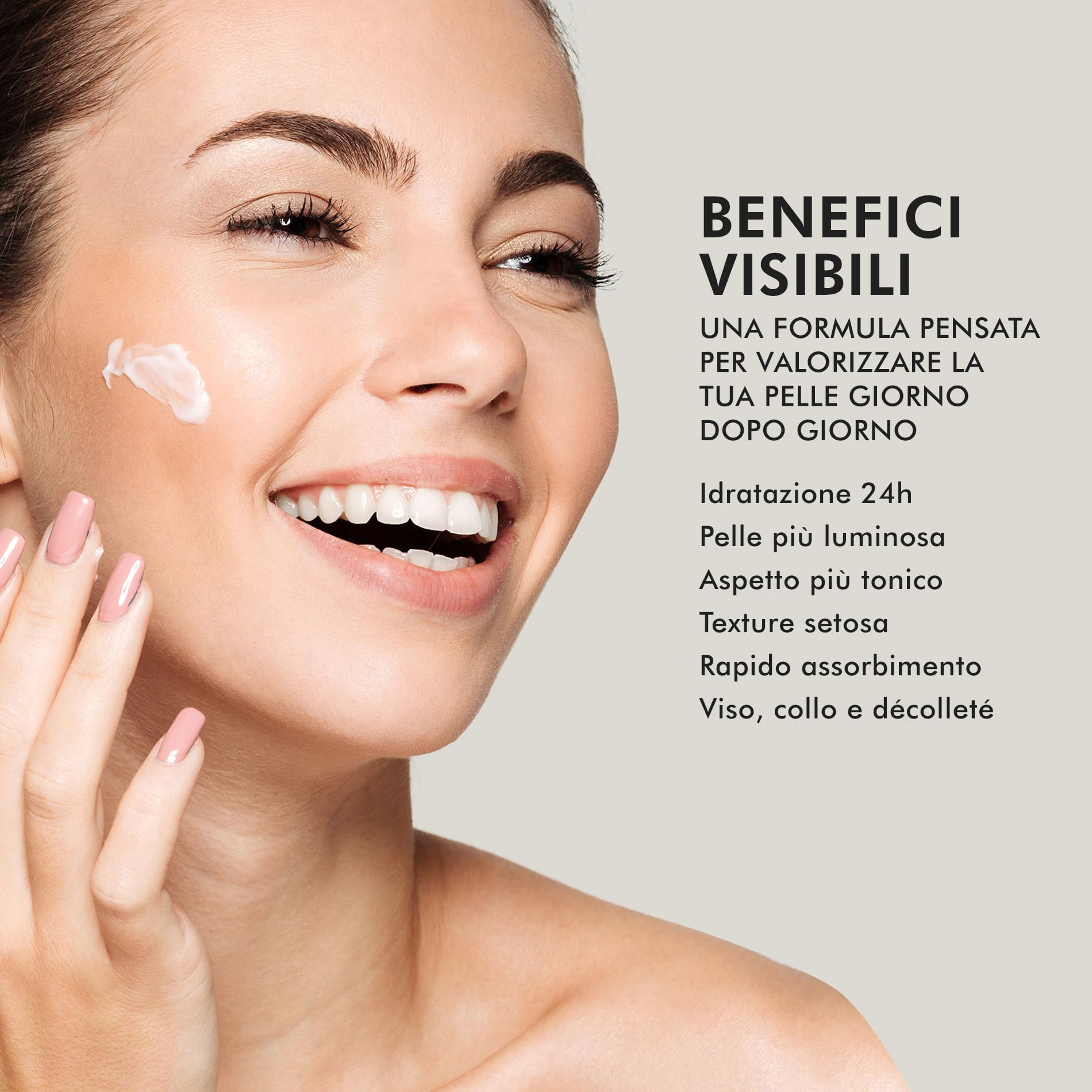 Gioiello Liquido Crema Viso 24H - Antiage con Oro Colloidale, Acido Ialuronico e Rosa Damascena Effetto Lifting e Illuminante – Made in Italy – Per Viso, Collo e Décolleté formato viaggio