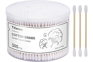 tifanso 500 Count Cotton Swabs: Clean Ears with Care