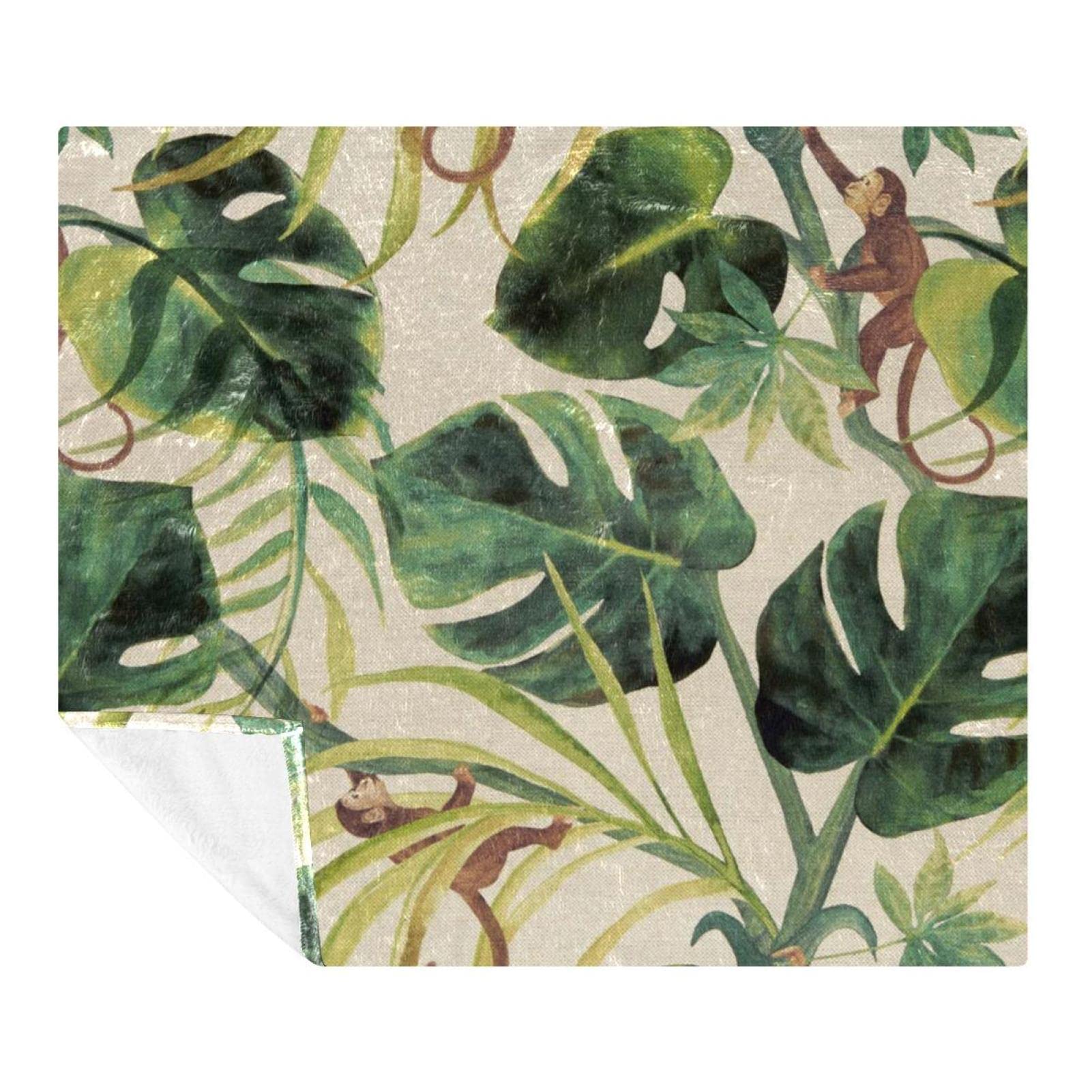 Couverture douce microfibre pour adultes et enfants singe