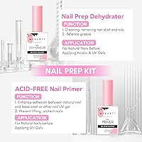 Vista 2 de Makartt Juego de deshidratador e imprimación de uñas: preparación de uñas seca al aire libre de ácido, deshidrata y sin hema, profesional de larga