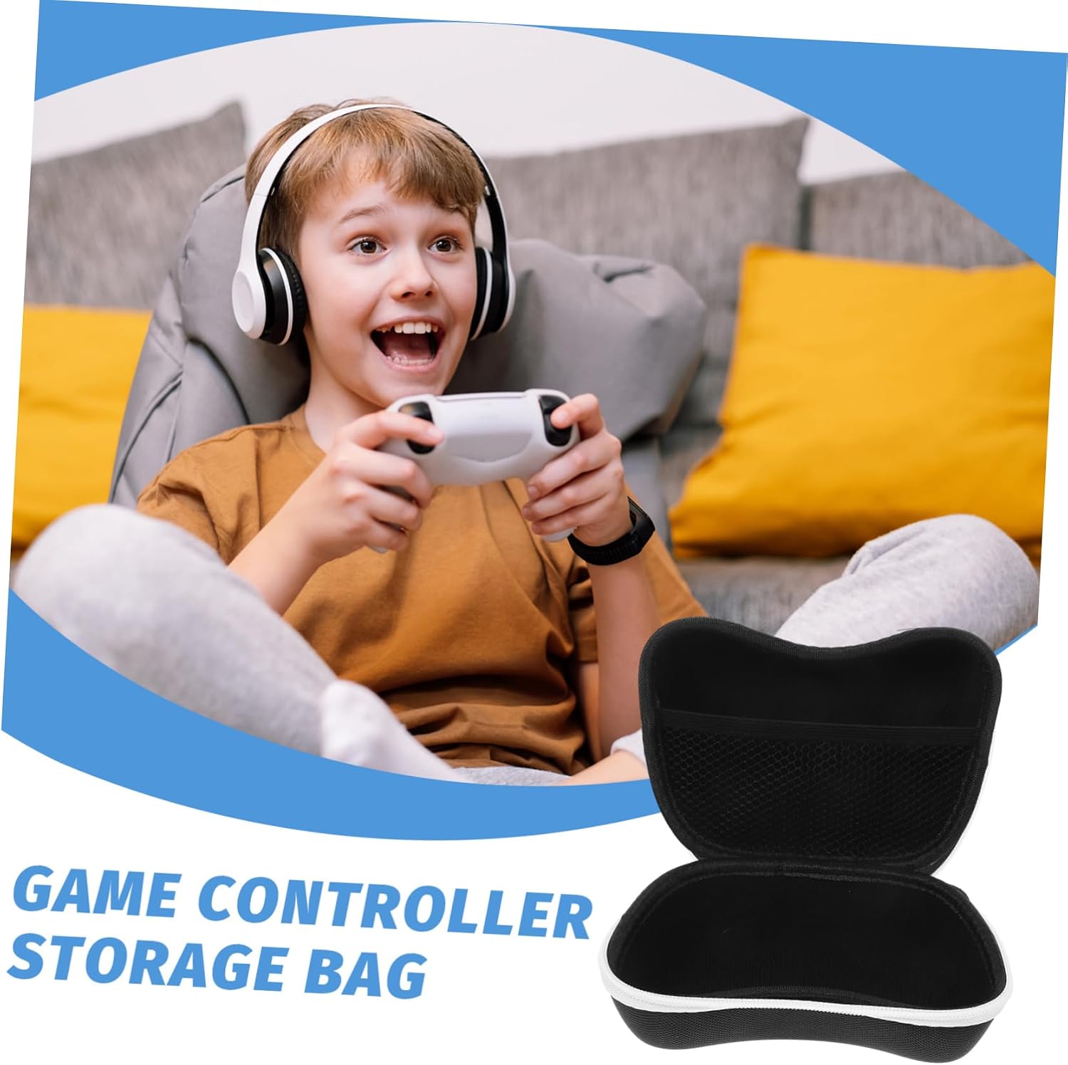 Controller Case for Game Controller Protective Carrying Box with Extra Pocket Design for Travel and Storage Gaming Accessory for Gamers image 3
