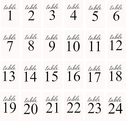 Miniatura 3 de Owen Charles Market - Paquete de 24 soportes para números de mesa, soporte para tarjetas de lugar, impresión de doble cara, soportes para cuadros de