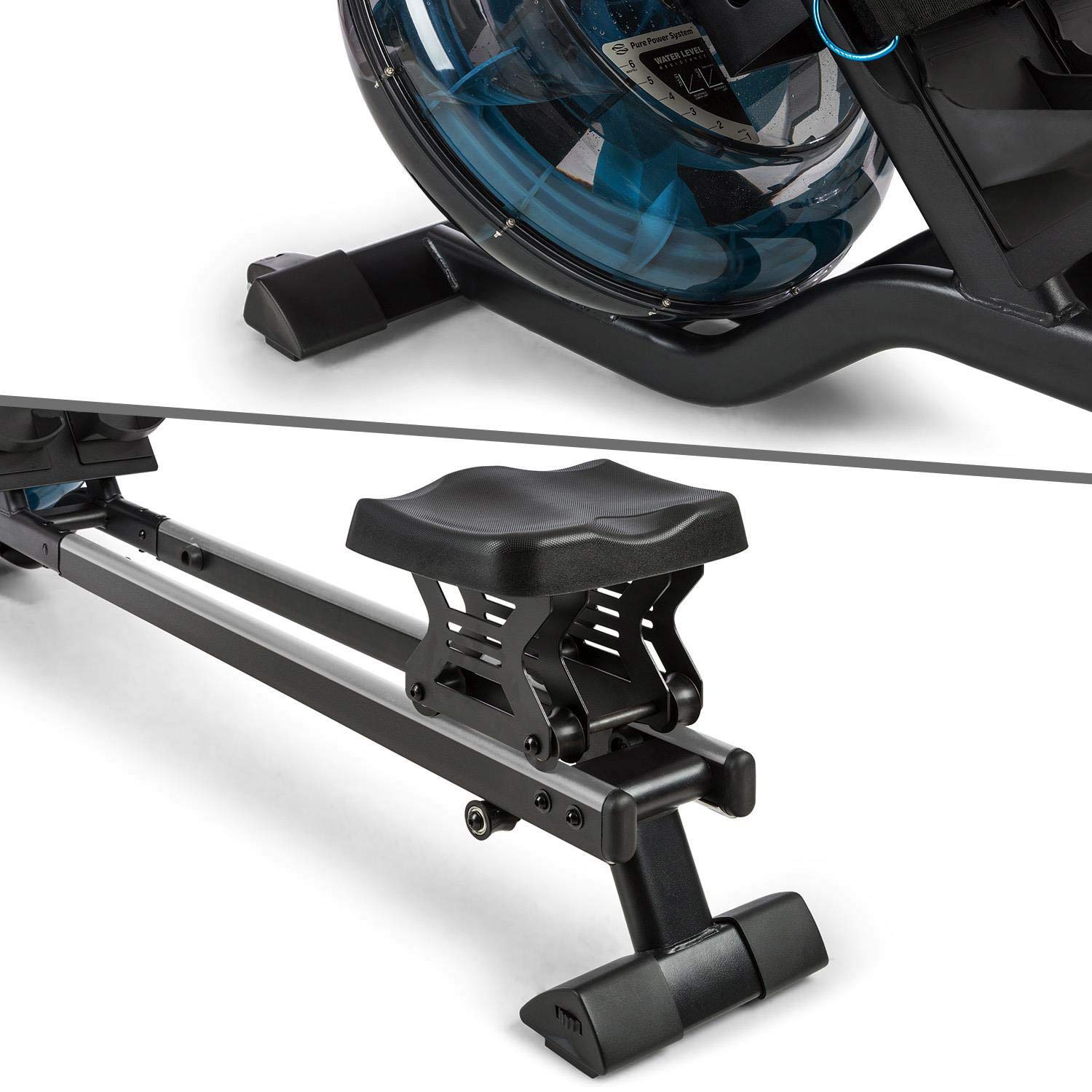 CAPITAL SPORTS Flow M1/M2 - Vogatore ad Acqua, Compatto, Allenamento Uniforme, Protezione delle Articolazioni, 80 cm di Lunghezza, Idroresistenza: 6-8 Livelli, Salvaspazio