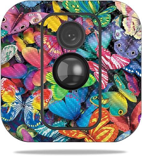 Miniatura 174 de MightySkins - Skin de fibra de carbono para cámara Blink XT para exteriores, chips dorados, acabado de fibra de carbono texturizado, protector