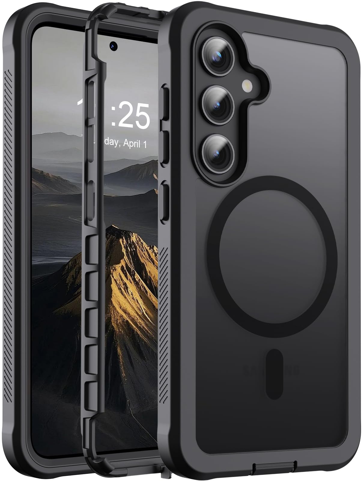 jaroco Magnetic for Samsung Galaxy S25 case 6.2"-Black S25 6.2'' Black