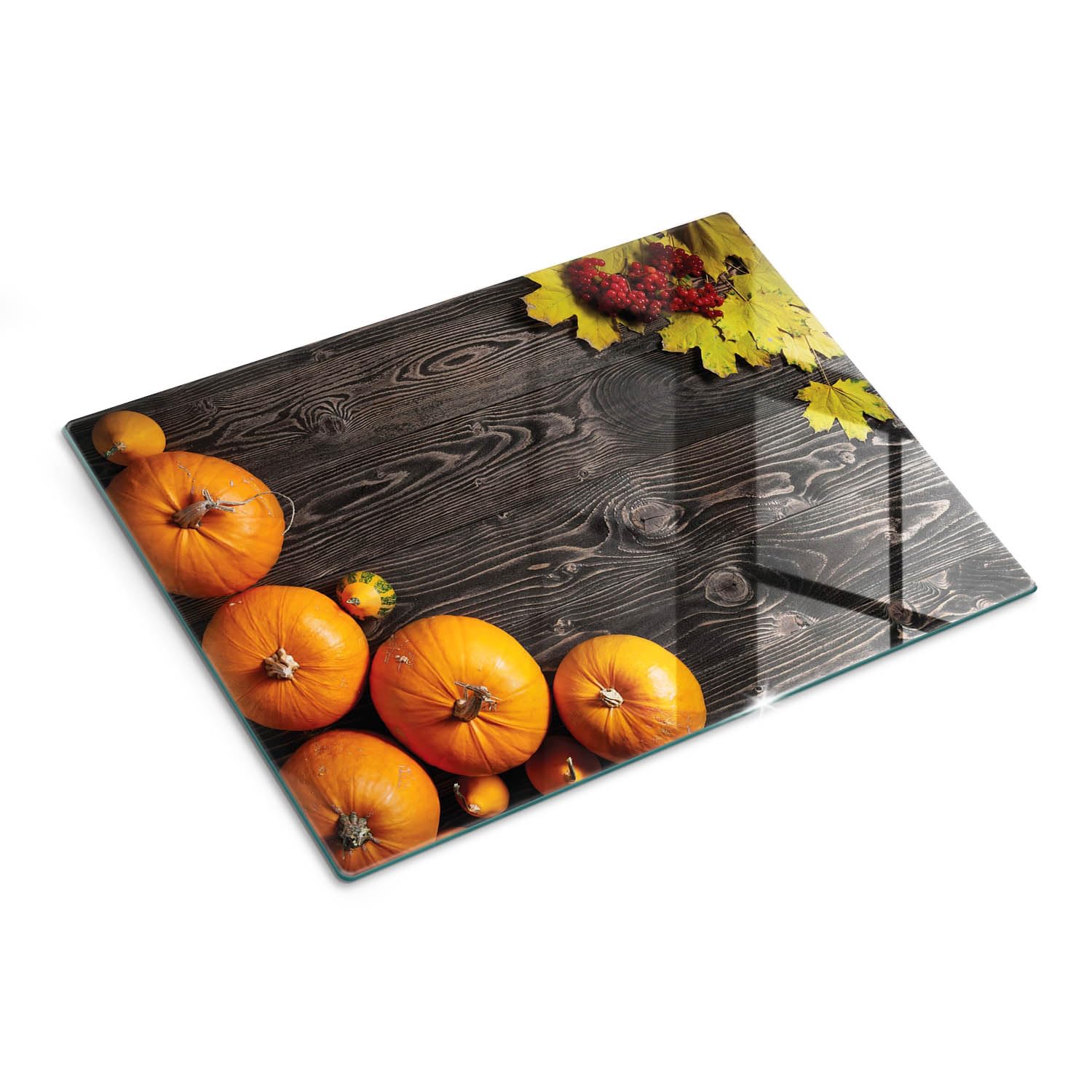 Cristal para cortar en la cocina 40x30 cm Calabazas de madera
