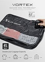 Vista 3 de Black Voyage - Bolsa de viaje reutilizable de compresión al vacío para maleta de mano y mochila, reciclada, impermeable IP67, ahorradora de espacio