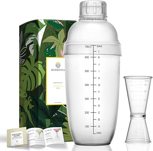 Miniatura 8 de Homestia Coctelera de plástico con escamas, 3 tazas de té Boba de 24 onzas (23.7 fl oz) con 3 tapas adicionales reemplazables, juego de mezcladores