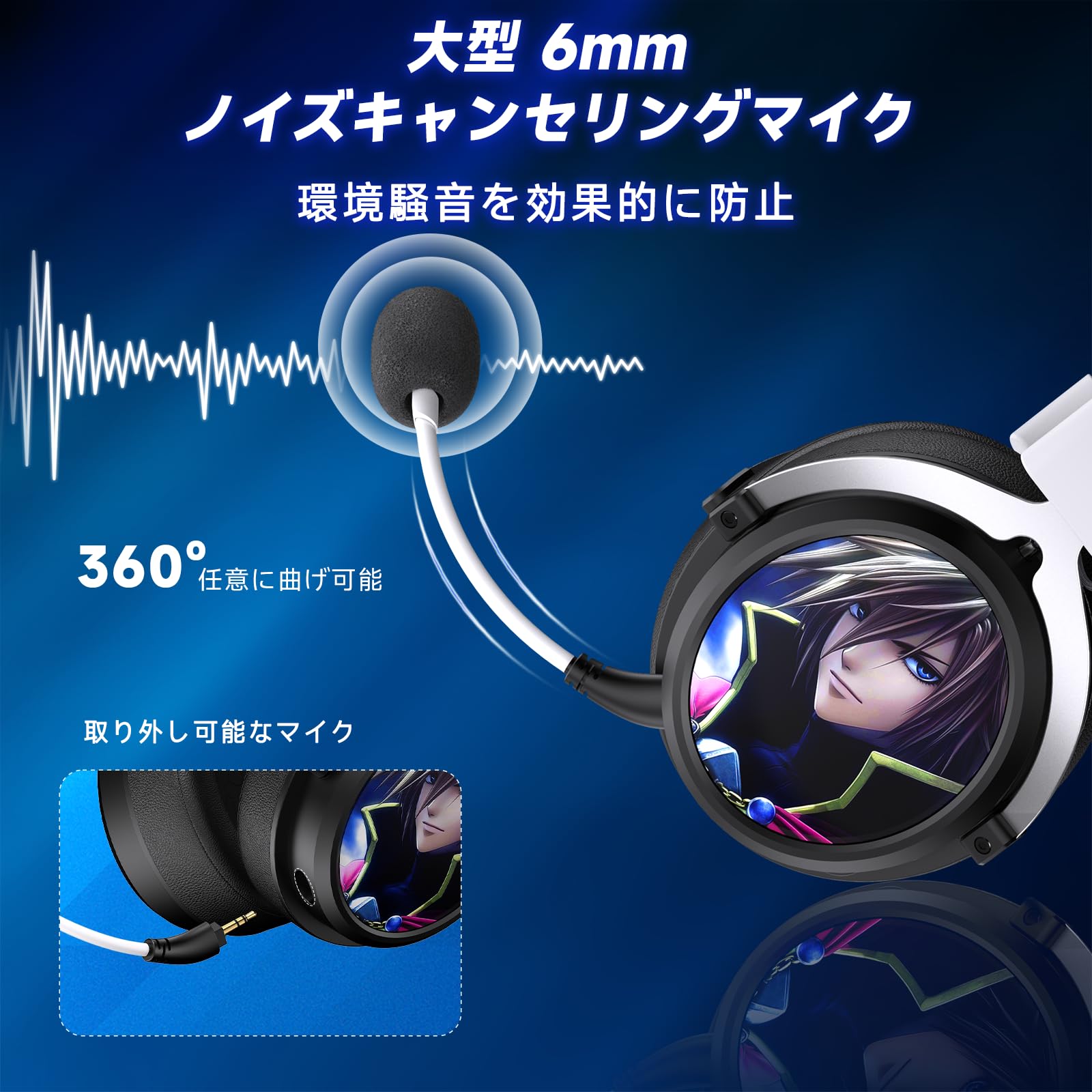 Amazon.co.jp: ゲーミングヘッドセット ヘッドホン3WAY接続50MM