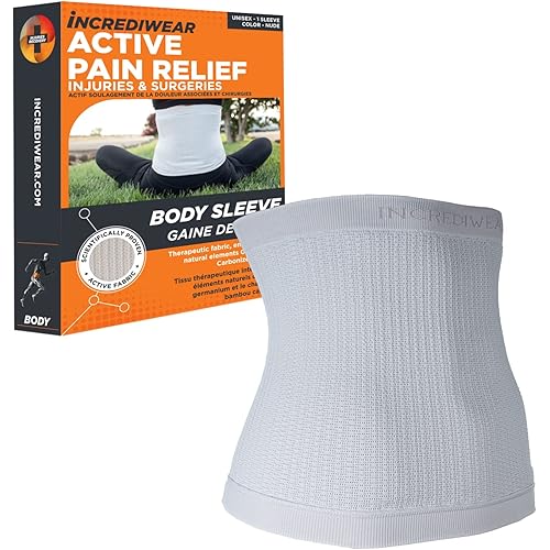 Incrediwear Body Sleeve – Back Support Sleeve for Lower Back Pain Relief and Lumbar Support, Helps with Inflammation & Swelling, Supports Recovery from Injuries and Surgeries