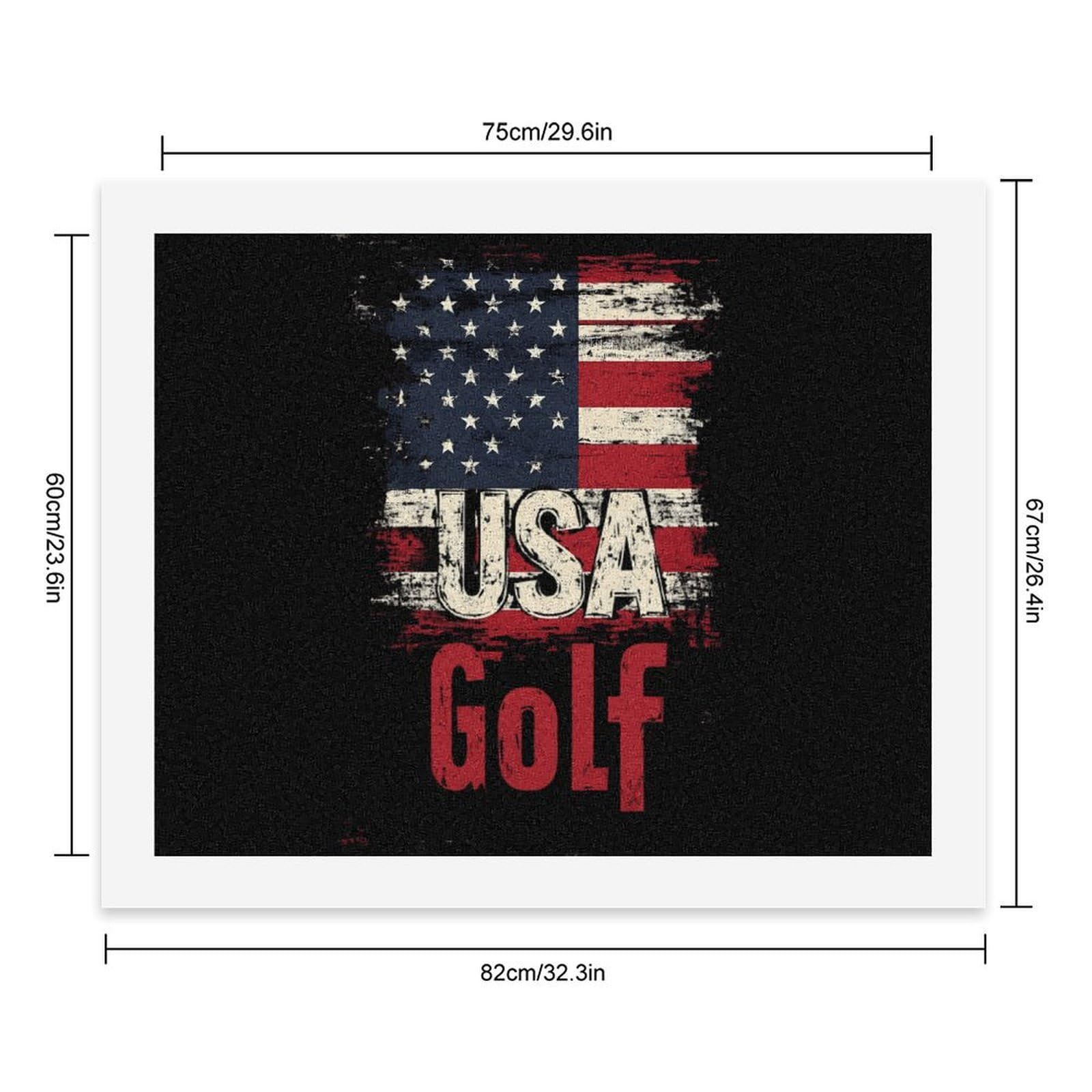 Malen nach Zahlen, Motiv: Golf-Flagge mit US-Flagge, für Erwachsene, Anfänger, bunt, DIY, einfaches Malen für Zuhause, Wanddekoration