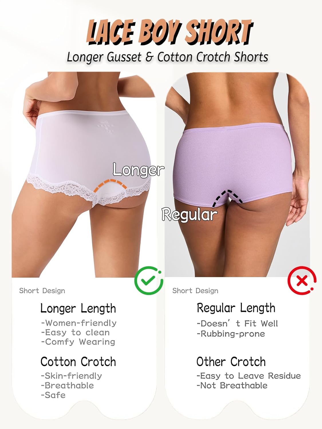 Starrylion Women 2 Piece Lace Lingerie Set Pullover Removable Padded Bralette Sexy Boyshort Panties PJ Set